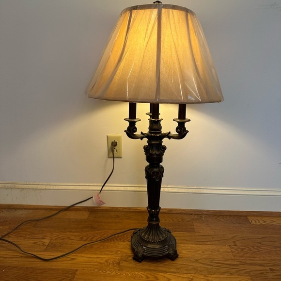 34” Elegant Tan Table Lamp (2 available) - Picture 1 of 4